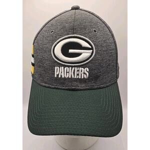 Green Bay Packers New Era 39Thirty Gray Fitted Stretch Cap Hat G Logo Size S / M